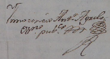 firma del Escribano Agrelo Inocencio Antonio Agrelo