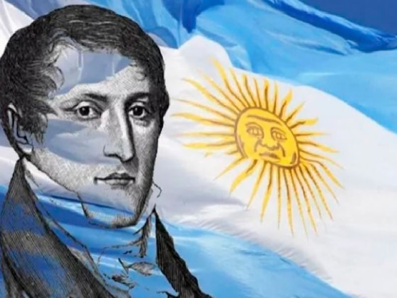 Creación de la Bandera Nacional. Mendoza, Argentina.