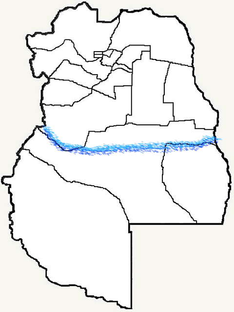 Hidrografia Mapa de la Cuenca del rio Diamante de Mendoza
